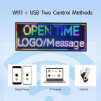 Custom Programmable LED Signs Outdoor for Business Store, WIFI Control Scrolling LED Sign Electronic Message Board Display Screen, Waterproof IP65 RGB Full Color P10 40’’x 14’’
