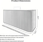 Beauty Salon Reception Desk, Striped Decorative Reception Desk Retail Counter Reception Counter Commercial Retail Counter for Office Reception Salon, Ships in One Piece, Customized Logo