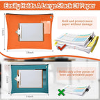 2 Pcs Interoffice Mailer Canvas Transit Sack Zipper Bag 18" x 14" Large Zipper Pouch with Grommet Interoffice Mail Bag (Orange)