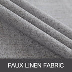 MIULEE Linen Blackout Curtains and Drapes 100% Room Darken Thermal Insulated Grommet Window Panels with Coating 2 PCs W 42 x L 84 inches Grey