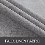 MIULEE Linen Texture Curtains for Bedroom Solid 100% Blackout Thermal Insulated Grey Curtains Grommet Room Darkening Drapes Luxury Decor for Living Room Nursery 52x45 Inch (2 Panels)