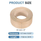 PATIKIL Red Oak Edge Banding, 2 in x 25 ft Wood Veneer Tape, Pre-glued Flexible