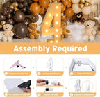 imprsv 4FT Marquee Numbers,DIY Light Up Numbers for 40th Birthday Decorations, Party Party Decorations,Anniversary Party Decor,Mosaic Number for Balloons Number 4,Pre-Cut Foam Board Kit