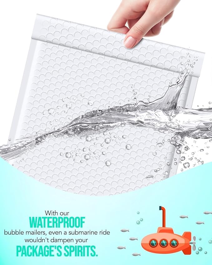 GSSUSA White Bubble Mailers 10x13 Padded Envelopes 500 Pack Self-Seal Packaging Bags, Small Business Supplies, Shipping Envelopes, Mailing Bags, Packaging for Small Business