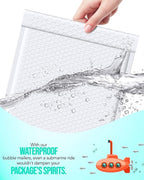 GSSUSA White Bubble Mailers 10.5x16 Padded Envelopes,1 Pallet Pack of 3750 Self-Seal Packaging Bags, Small Business Supplies, Shipping Envelopes, Mailing Bags, Packaging for Small Business