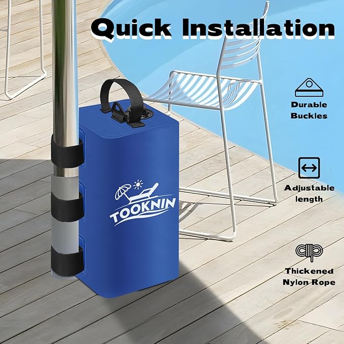 Canopy Tent Weight,88 LBS Canopy Weights Water Bags, Gazebo Weights Heavy Duty Leg Weights for Pop Up Canopies Outdoor Shelter Umbrella Pool Ladder,Set of 4, Blue
