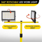21000Lumen Work Lights with Stand, 2 Head LED Work Light with Adjustable and Foldable Tripod Stand, IP66 Waterproof Portable Work Light for Outdoor Workshop Garage Construction Site Job Site