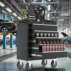 5-Drawers Garage Tool Chest, Large Capacity Tool Cabinet Heavy Duty Mechanic Rolling Tool Box Metal Locking Tool Cart with Drawers and Wheels for Storage
