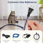 Dog and Cat Cord Protector from Pets No-Chew Solution, Pet Wire Flexible Cable Sleeve 10ft/2mm Thick, 1/2in Diameter Wire Protector Tubing for Cord, Cable Cover for USB Charger,Odorless,2Pack