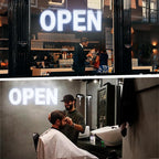 Open Signs for Business, 30"x10" Dimmable Large LED Open Light Up Sign with Hanging Installation for Salon Gym Cafes Store Office Bar Hotel Pubs Cold white