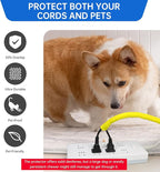 Split Braided Cable Sleeve，Flexible Wire Loom Tubing, Automotive Cord Protector Pet Proof, Cable Management for Computer TV Electric Wires Harness 16ft (Yellow, 8mm（5/16")