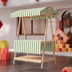 Movable Stall Display Stand, Foldable Vending Stand Kiosk Display Trolley with Canopy, Portable Food Cart, for Selling Snacks/Sweets/Toys, Multiple Colors(Green A,140 * 190cm)