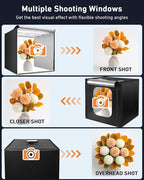 DUCLUS Photo Light Box 24x24 inch, Portable Shooting Tent Kit, Professional Dimmable Photo Studio Light Box with 100 LED Beads & 6 Color Backdrops for Jewelry and Food Items Product Photography