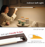 LED Under Cabinet Lighting Hardwired or Plug in, 16 Inch 8W, Dimmable 5 Color 2700K/3000K/3500K/4000K/5000K, Linkable Eyes Care Design Counter Lights for Kitchen, Sink, ETL Listed, Bronze