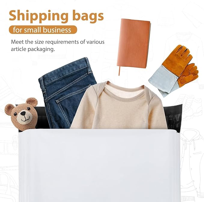 METRONIC Large Poly Mailers 24x24" 600PC White, Strong Adhensive Shipping Bags for Clothing, Waterproof Packaging Bags, Bulk Shipping Envelopes for Small Business, Mailers Poly Bags Mailing Envelope