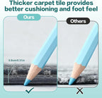 jxgzyy Commercial Carpet Tiles, 20×20 Inch, 0.31'' Padded Carpet Squares for Dorm, Non-Adhesive Carpet Flooring with Textured Silicone Back, Easy DIY, Renter-Friendly, 4 Pcs/10.8 Sqft