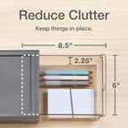 Pendaflex Stackable Drawer, Durable Plastic, Silicon Handles, Tinted Drawers, Single, Gray, 9" x 7" x 3.5", Medium, 1 Piece (41792)