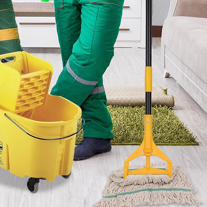 Commercial Heavy Duty Mop Heads Replacement: 3 Packs 20oz Industrial Wet Mop Head for Floor Cleaning - Commercial Products Looped End String Head Refills