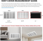 Air Vent 22 x 16(Duct Opening Size),Air Return Vent Cover,Flat Vent Cover,Rejillas De Aire Acondicionado para Casa,Return Air Grilles,Outer Dimensions:23.75"Wx17.75"H(22"W x 16"H, Duct Opening)