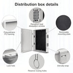 Outdoor Electrical Junction Box, ABS Water Resistant Enclosure with Internal Mounting Panel & Hinged Cover (18.1" H* 12.6" L* 4.3" W)
