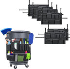 6PCS Trash Can Caddy Bags Fit 32-55 Gallon Garbage Bin, Garbage Bin Caddy Bag with 13 Pockets Compatible with Brute & Uline, Commercial Cleaning Supplies Organizer Bag & Janitorial Duties(6PCS)