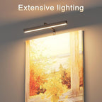 4W Plug in Picture Light for Paintings with Remote Control, 12" LED Art Display Lighting for Gallery, Dartboard, Artwork, Black Wall Mounted Picture Frame Light