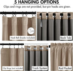 MIULEE Velvet Curtains 84 Inches Long 2 Panels Set for Bedroom, Pinch Pleat Back Tab Luxury Thermal Insulated Living Room Darkening Drapes Pleated Blackout Window Curtains with Hooks, Camel Beige
