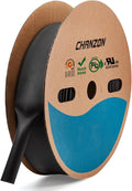Chanzon 80Ft Heat Shrink Sleeve - 2:1 Ratio, 1-1/2" (40mm) Diameter Black Wiring Wrap 1pcs