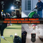 LED Rechargeable Work Light with Clamp, 2100LM COB Magnetic Clip on Worklight 270° Rotating with Mobile Charger, Portable Clamp Work Light for Boats, Car Repairing, Job Site Lighting