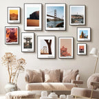 Frametory, 11x17 Metal Picture Frame with Mat for 8x12 Picture & Real Glass, Aluminum Photo Frame Collection (Black, 2 Pack)