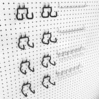 G.CORE 12 Pack Pegboard Tool Utility Hooks, 1/4" Heavy Duty Metal Peg Board Hooks for Hanging Tools, Wall Organizers and Storage Pegboard Accessories for Garage Workbench Workshop Craft Room Office