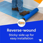 TapeManBlue Floor Protection Film, 36" x 500', Made in USA, Blue Self Adhesive Floor Protector Tape for Moving, Painting and Construction, Temporary Covering to Shield Hardwood, Tile, Hard Surfaces