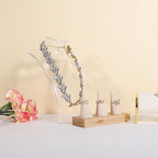 GemeShou Acrylic Jewelry Necklace Bust and Earring Display Stand, Transparent Necklace holder for selling, Clear 3D Jewelry Mannequin Holder 【Acrylic bust- set of 3】