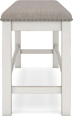 Signature Design by Ashley Robbinsdale 49" Counter Height Dining Bench, Antique White