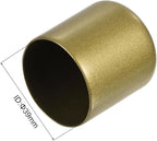 uxcell 10pcs Rubber End Caps 39mm ID Vinyl Round End Cap Cover Screw Thread Protectors Gold