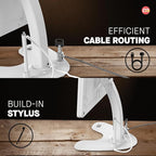 Dual Kiosk Stand – CTA Dual Security Kiosk Stand with Locking Case and Cable for iPad 11th Gen A16 11” - 10th Gen 10.9” - 11” Pro - Air 4 & 5 Gen - White (PAD-ASK109W)