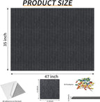 Large Felt Bulletin Board 35x47 Inch, 12pcs Peel and Stick Felt Wall Tiles Modern Push Pin Board for Wall Organization