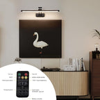 LED Battery Operated Picture Lights with Remote Wireless Art Lighting for Wall 23.6 Inch Rechargeable Painting Light Black Frame Lights Dimmable 3CCT Gallery Light for Library Portrait