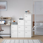 SISESOL 3 Drawer File Cabinet with Lock and Tag,Narrow Three Drawer Filing Cabinet,Vertical Metal File Cabinets,White Filing Cabinets for Home Office Fit Letter/A4/Legal Size File,Easy Assembly
