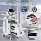 Mobile Medical Trolley Cart 130 Lbs Load Portable Professional for Ultrasound Imaging Scanner Vehicle Beauty Storage Cart with Drawers Tool Tray Wheels for Home Hospital Office Medical Clinic