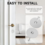 Door Hole Cover Plate, Door Knob Cover Door Knob Plate 2-5/8" Diameter Silver Door Knob Covers Door Hole Filler Plate for Home Security