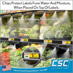 Clip Strip Corp. Price/Data Channel Label Holder Chips, Clear Plastic Tags, 2.25" L x 1.25" H, 7.5 Mil Thick, Gondola Shelf Edge, Reusable, Made for Point of Purchase Shelf Molding (1000)