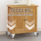 W B D WEIBIDA 3 Inch Heavy Duty Casters Wheels Set of 4, Dual Locking Rubber Casters with 1000 LBS, 360 Degree Ball Bearing Swivel Casters, No Noise TPR Rubber Wheels for Cabinets, Workbench