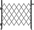 VEVOR Single Folding Security Gate, Lockable Scissor Gate with 360° Swivel Casters, Outdoor Barricade Steel Retractable Gates, for Entry Security, Garage, Warehouse & Pool, 43.31 x 51.57 in (W x H)