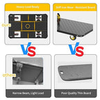 Foldable Push Cart Dolly, 330lbs Flat Bed Carts with Wheels & Anti-Collision Strips, Heavy Duty Platform Truck for Household Tasks, Moving, 360° TPR Mute Wheels, Easy Maneuver, Black Yellow