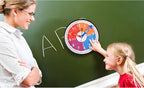 OSTAR Telling Time Teaching Wall Clock, Analog Silent Learning Clock for Kids Room Decor Battery Operated