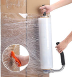 shrink wrap handle,Industrial Stretch Film Dispenser including Film Cutters,Suitable for 11" to 21.5" film height Pallet Wrap.Top Quality Stainless Steel, Tough, Durable