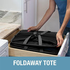 CleverMade Collapsible Laundry Basket - 64L Storage Organization Container 2Pack Midnight Black Shadow Gray - Portable Heavy-Duty Handles for laundry and Apartment Space-Saving