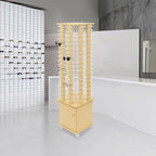 Sunglasses Display Stand, 144 Pairs Wooden 360° Rotating Sunglass Eyeglass Holder Organizer, Glasses Hanger Storage Rack for Retail Commercial Display, W14.6*H66.1in (Wood Color)