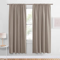 PONY DANCE Light Taupe Blackout Curtains for Bedroom 72 inch Length 2 Panels Set, Thermal Insulated Rod Pocket Room Darkening Drapes for Living Room Window 2 Burg, Wide 52 x Long 72 inches